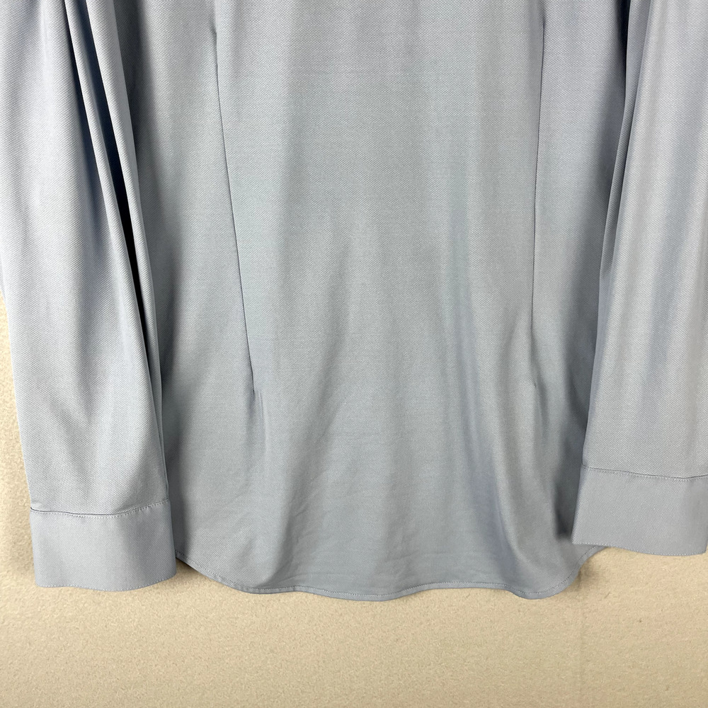 Mizzen Main Bryant Trim Fit Dress Shirt Mens XXL Blue Long Sleeve Button Up - Picture 12 of 15